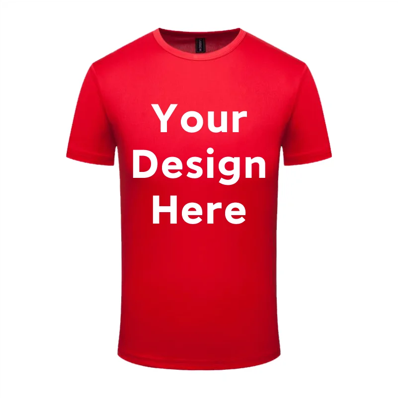 T-shirt girocollo ad asciugatura rapida in 10 colori T-shirt da corsa con logo ricamato stampato personalizzato Sport Fitness Top manica corta 4XL - immagine 5