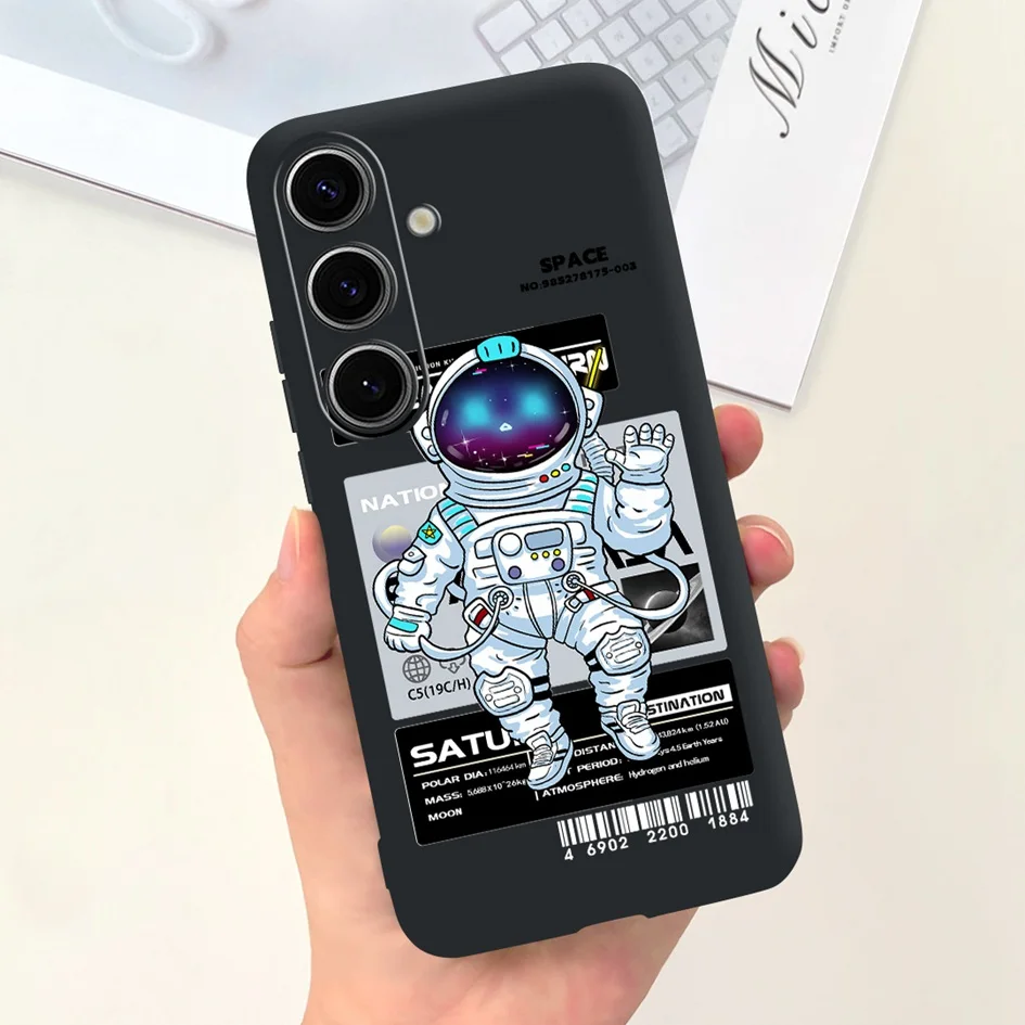 Lovely Yellow Duck Astronaut Matte Silicone Soft Phone Case