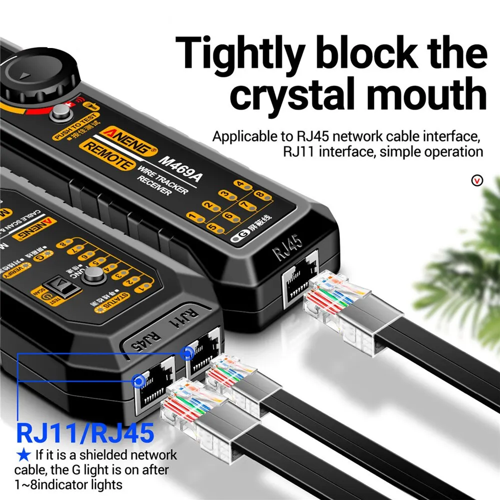 ANENG M469A Network Cable Finder RJ45 RJ11 LAN Cable Finder Tester Anti-Interference Testing Instrument Network Repair network cable tester
