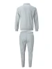 Men's Slim Fit Jacket with Zipper Pocket, Long Sleeved Sportswear, Cardigan Jacket Set, Long Pants, Elegant, two-Piece Set 2