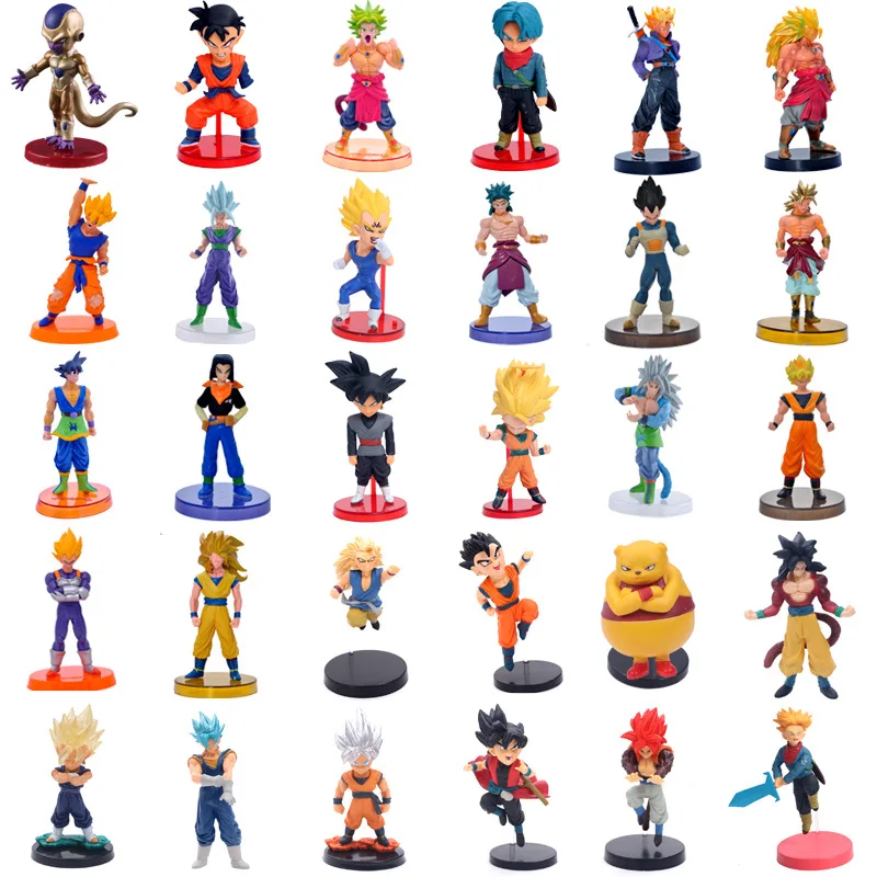 Anime Dragon Ball Son Goku Black Goten Gohan Vegeta Trunks Buu Frieza Broly Zamasu Pvc Action Figure Modello Da Collezione Giocattoli Bambola