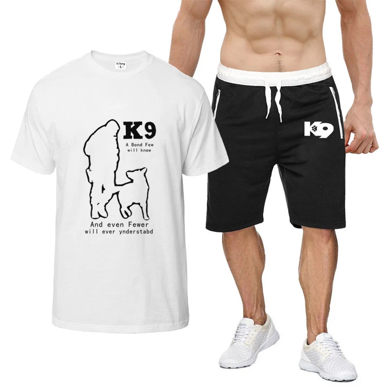 Coach K9 Team K9 Unit Malino Summer Men's Leisure Comfortable New Eight-color Short-sleeved Suit Casual T-shirt Solid Color