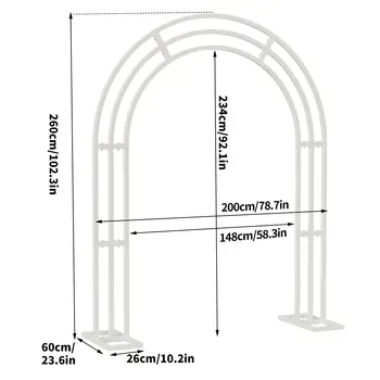 Large Metal Wedding Arch, Balloon Arch Backdrop Arch Stand for Wedding, Bridal, Garden, Yard, Indoor Outdoor Party Decoration 6