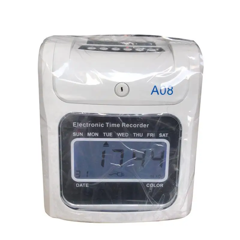 

Electronic Attendance Machine Digital Time Recorder Office Staffs Check In Punch Card Clock ID Card Punching Machine 100V-240V