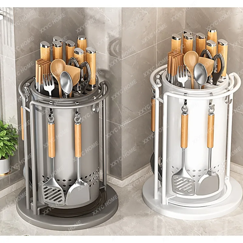 

Ladle Spoon Chopsticks Holder Kitchen Knife Rack Integrated Storage Box Multi-Functional Home Tool