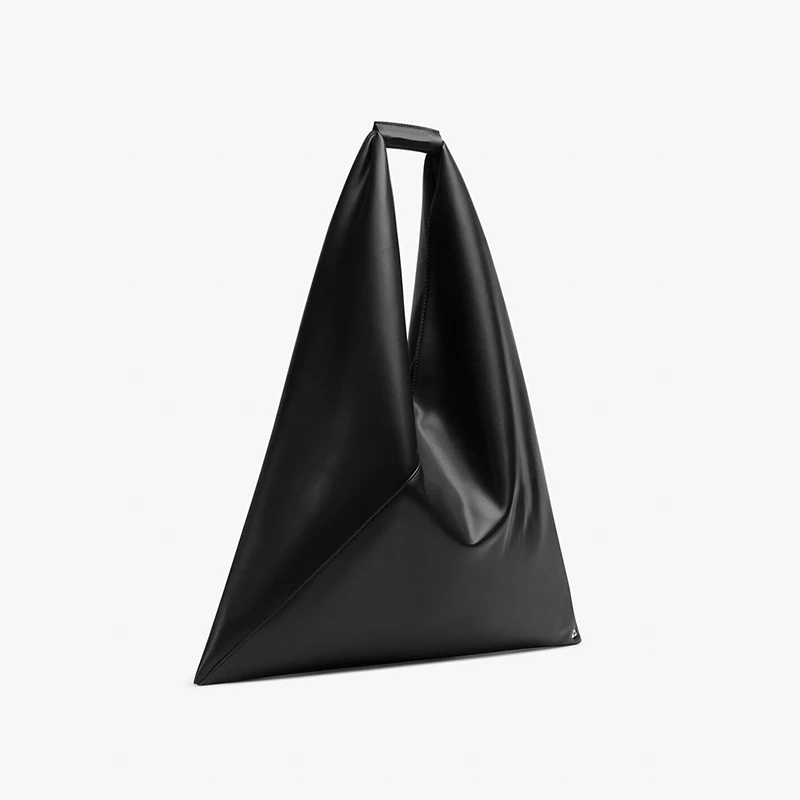 MABULA 2023 Black Woman's Clutch Bag Genuine Leather Fashion Triangle Handbag Female Luxury Design Shopper Shoulder Tote Purse