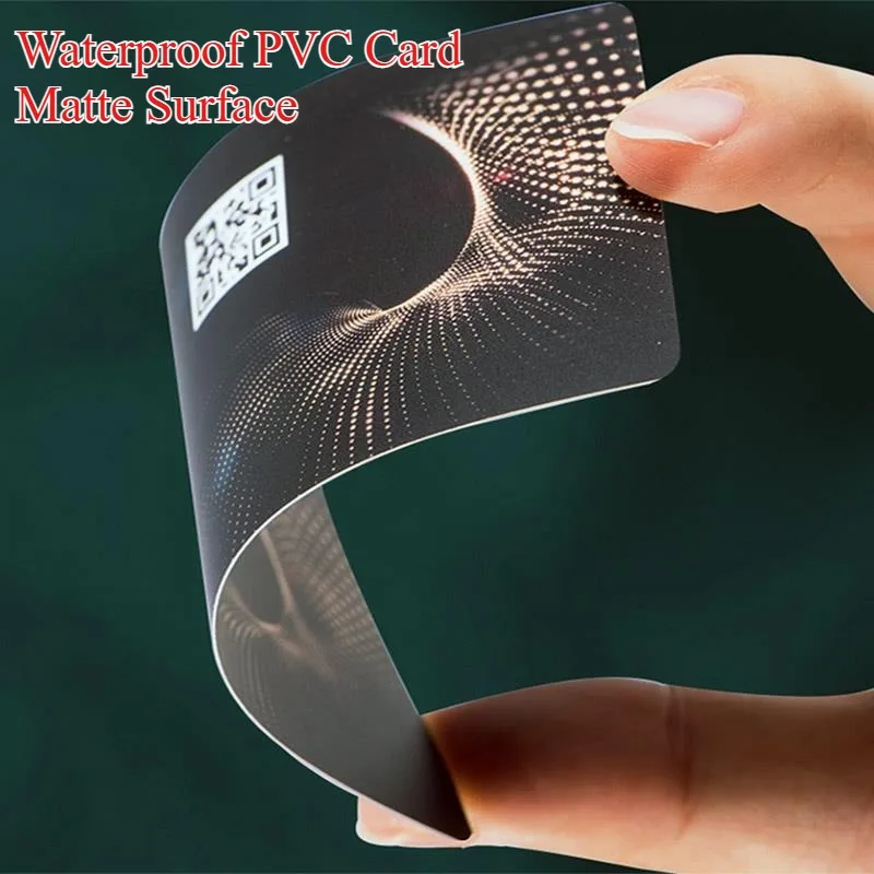 맞춤형 PVC 명함 85.5*54mm 양면 인쇄 방수 광택/무광택 개인 로고 이름 감사 카드 100-1000개