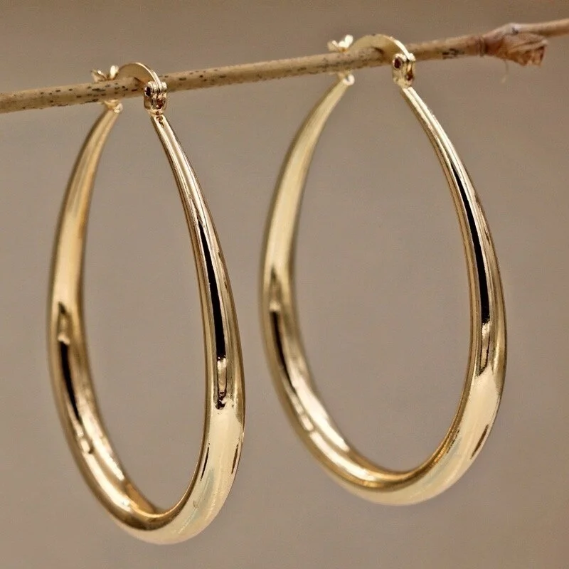 4mm Sterling Silver, Extra Large Round Hoop Earrings, 80mm (3 1/8 In) - Black Bow Jewelry Company - Foto 4