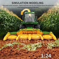 Remote Control Combine Harvester Tractor 2.4Ghz Farm Vehicle Toy with Light Steam Spray for Kids Chiristmas Birthday Gift 2