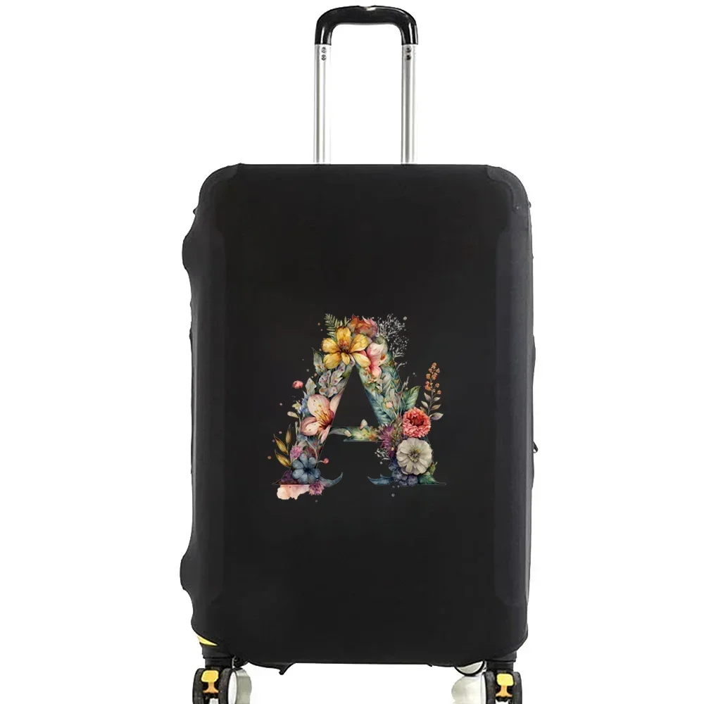 Stretch Fabric Luggage Protective Cover Floral Letter Pattern Dust Cover Anti-Scratch Suitcase Covers Suit for 18-32 Inch 6