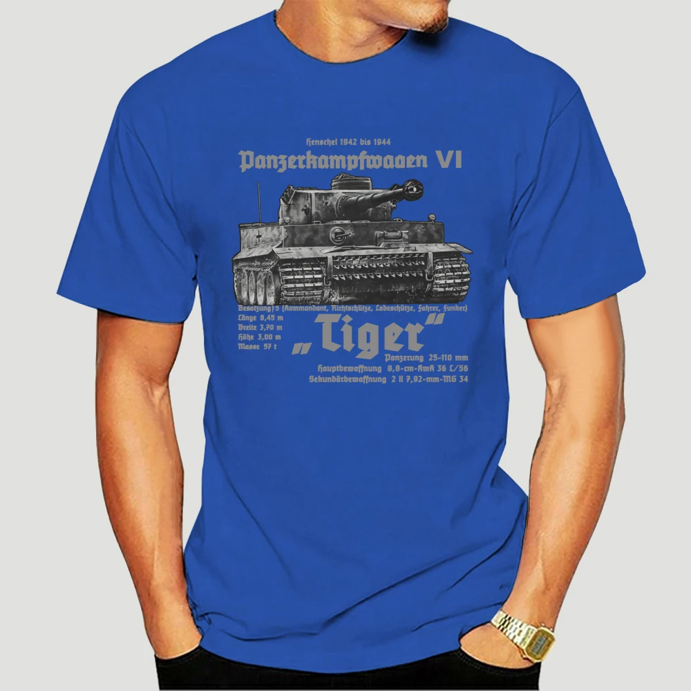 T Shirt T-Shirt Uomo Fr4 Macht Tiger Premium Panzer Helmet Es Empire Ruhm Ehre Ww2 Soldaten Tee Shirt 3173X