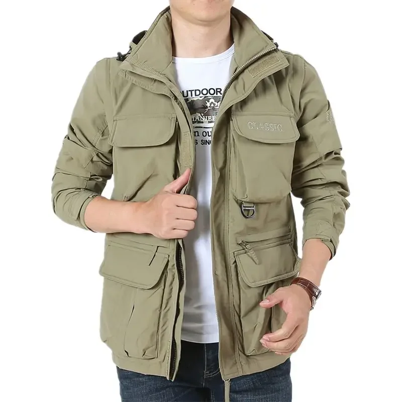 Winter Coats Man Waterproof Jackets Men Tactical Men's Spring Autumn Lightweight Padded Sweat-shirt Big Size Clothes Vest Hooded