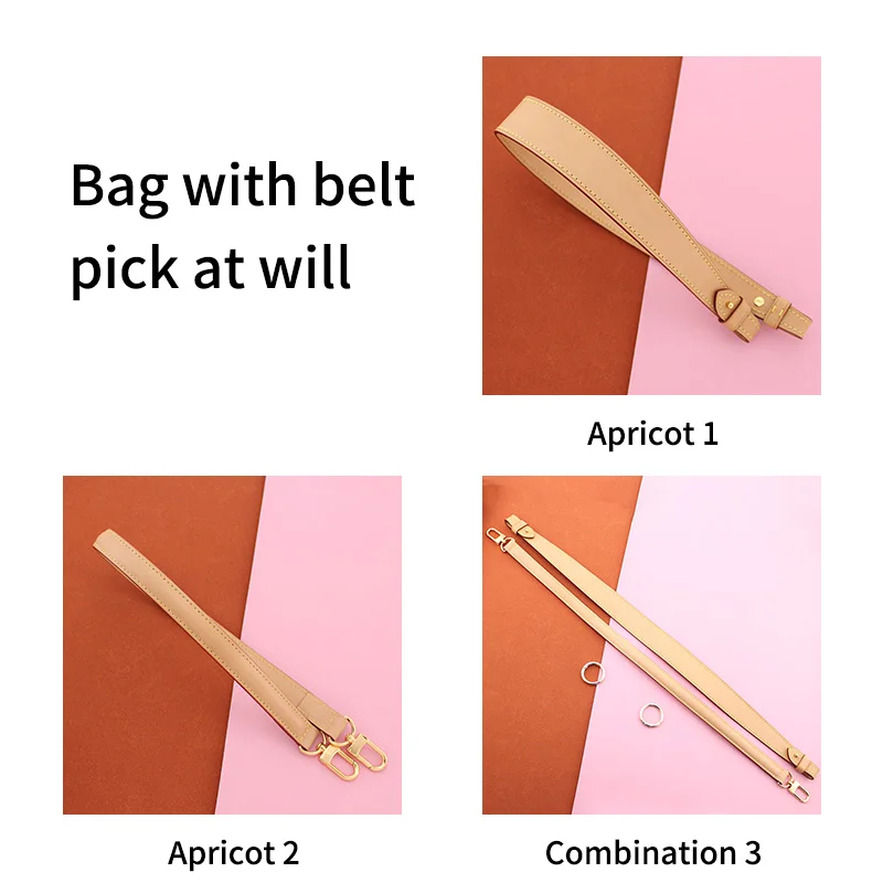 TINBERON Luxury Design Bag Strap For Underarm Tote Bag Handbags Handle Shoulder Bag Strap Vachetta Leather Strap Bag Accessories
