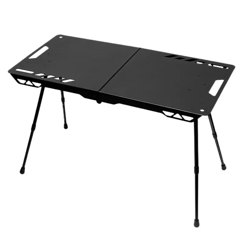 

Metal Camping Table Foldable Adjustable Table For Outdoor Portable Table With Retractable Legs For Barbecues Lightweight Table