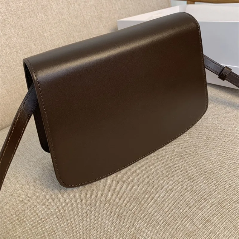 Moderní originální kůže t-shaped kov spona malý one-shoulder crossbody brašna retro brašna pro ženy