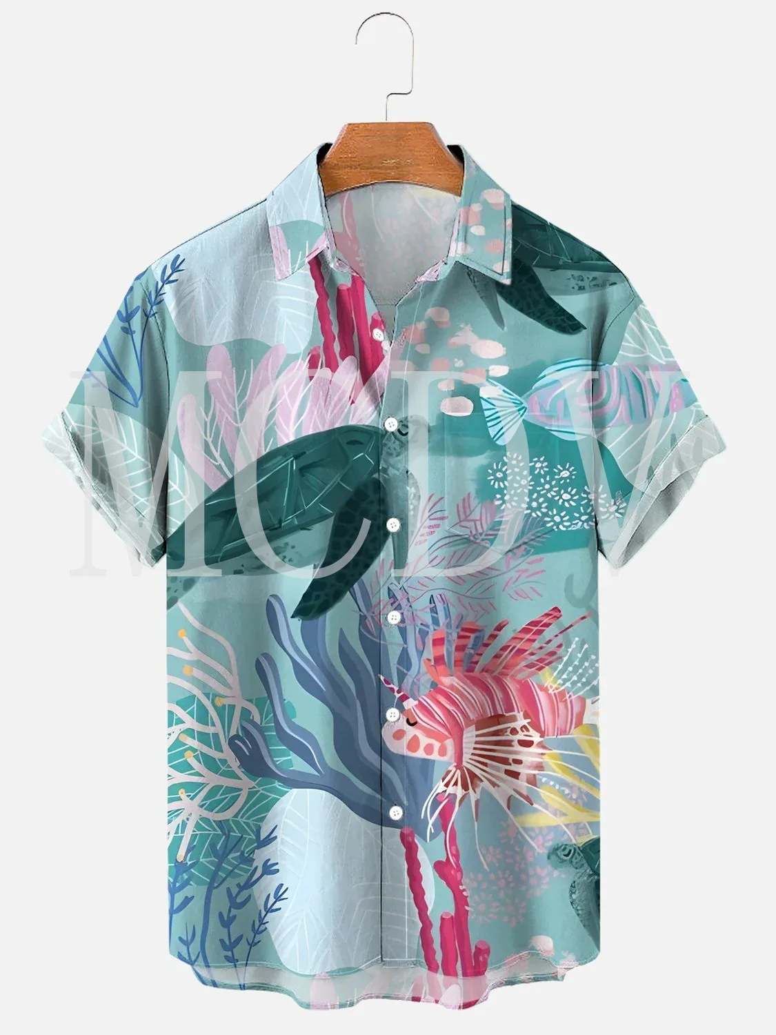 Hawaiian Beach Ocean 3D All Over Printed Hawaiian Shirt Men For Women Casual Breathable Hawaiian Short Sleeve Shirt