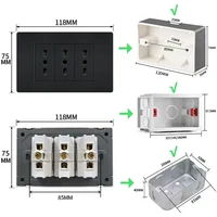 Italy Chile Mexico Outlet with USB Smart Type-c 20W Fast Charging Wall plug,Brazil Electric Light Switch Dual usb Power Socket - Image 4