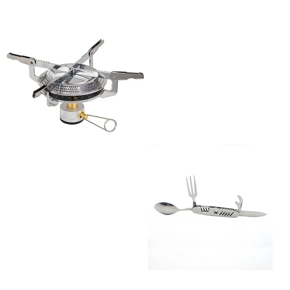 Outdoor Portable Gas Stove Fold Removable High Power Stove Multi Fuel Adjustable Energy-saving Stove Cooker Picnic Tools Camping