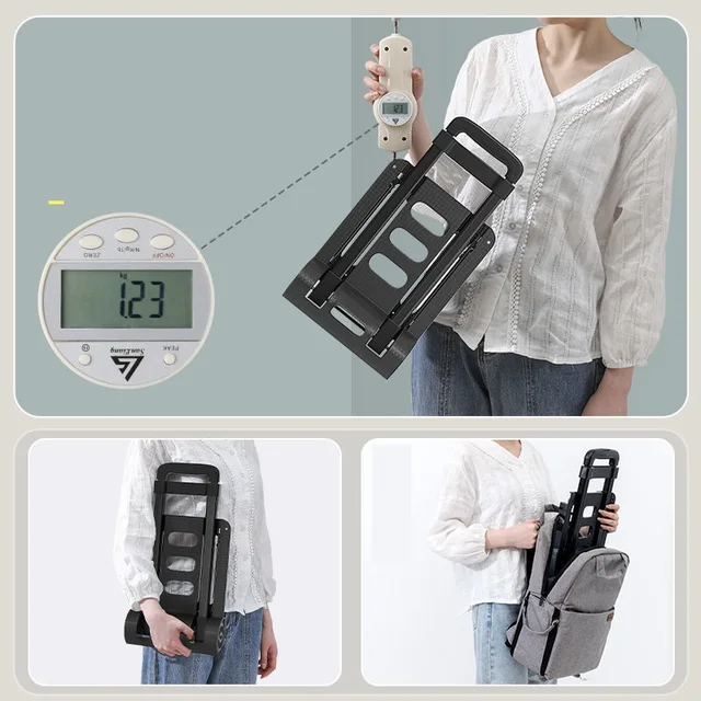 Szerszámkocsi Összecsukható Kocsi Hordozható, Behúzható Kemping Vásárlás Kézi Kosár Méretezhető Poggyász Hordozó Alumínium Ötvözetű Szerszám - Image 4