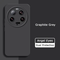 Angel Eyes Liquid Silicone Soft Candy Phone Case for Xiaomi Mi 13 Ultra (Graphite Black)