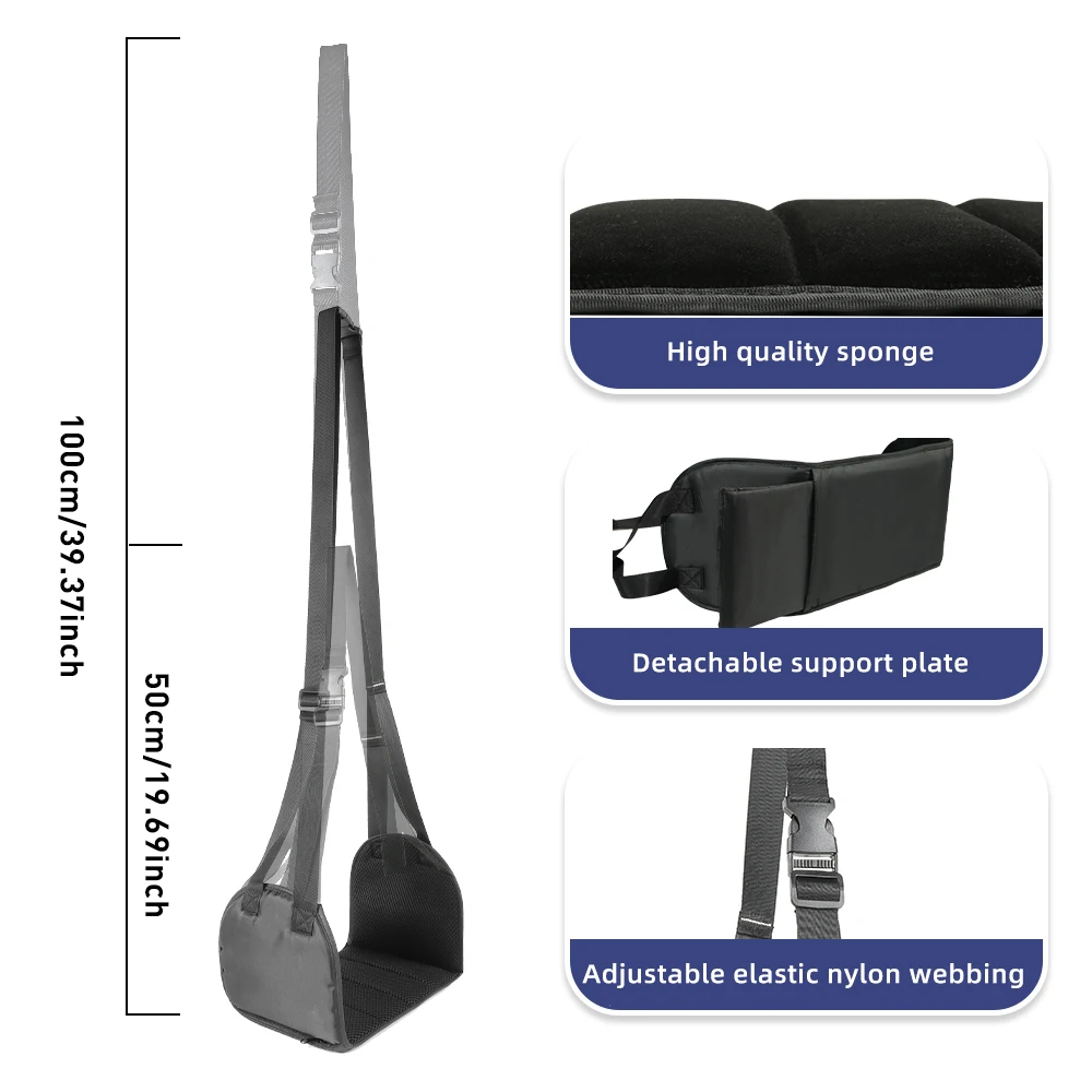Newest Airplane Foot Hammock Airline Foot Rest With Removable Pad Adjustable Strap Foot Hammock With Menory Foam For Travel 6