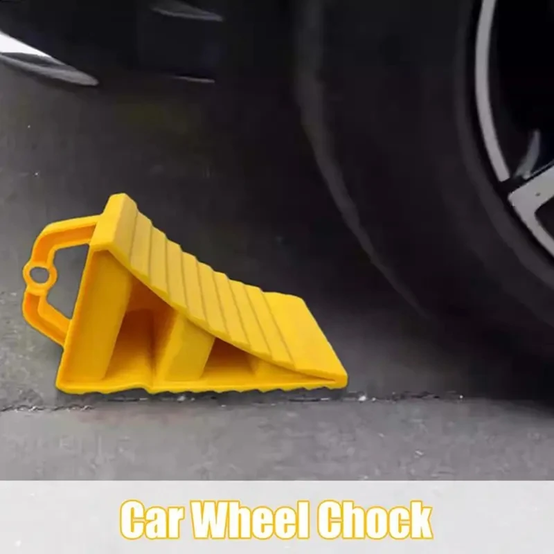 2Pack Portable Wheel Chock With Handles Vehicle Car Truck Wheel Anti-Slip Plastic Base Tire Support Pad