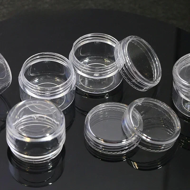 Cosmetic Bottle Cosmetic Cream Bottle Moisturizer Jar 10/50pcs 5g Sample Clear Cream Jar Mini Cosmetic Bottles Containers For Nail Arts Small Clear Can Tin For Balm