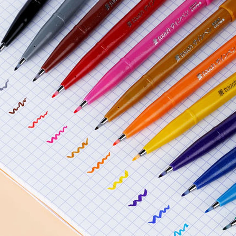 Pentel Fude Touch Sign Pen Soft Colors