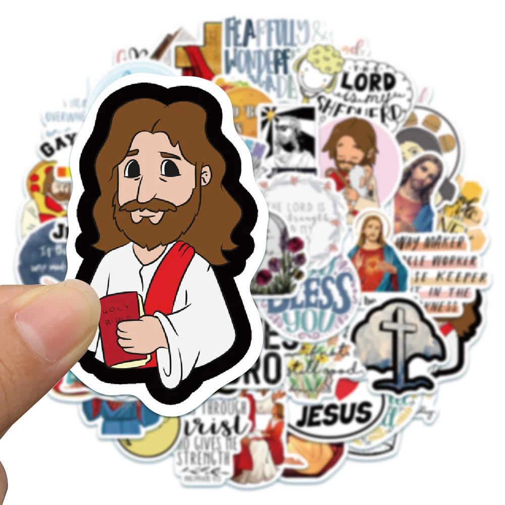 10/50Pcs Jesus Christian Stickers Religious Bible Laptop Faith