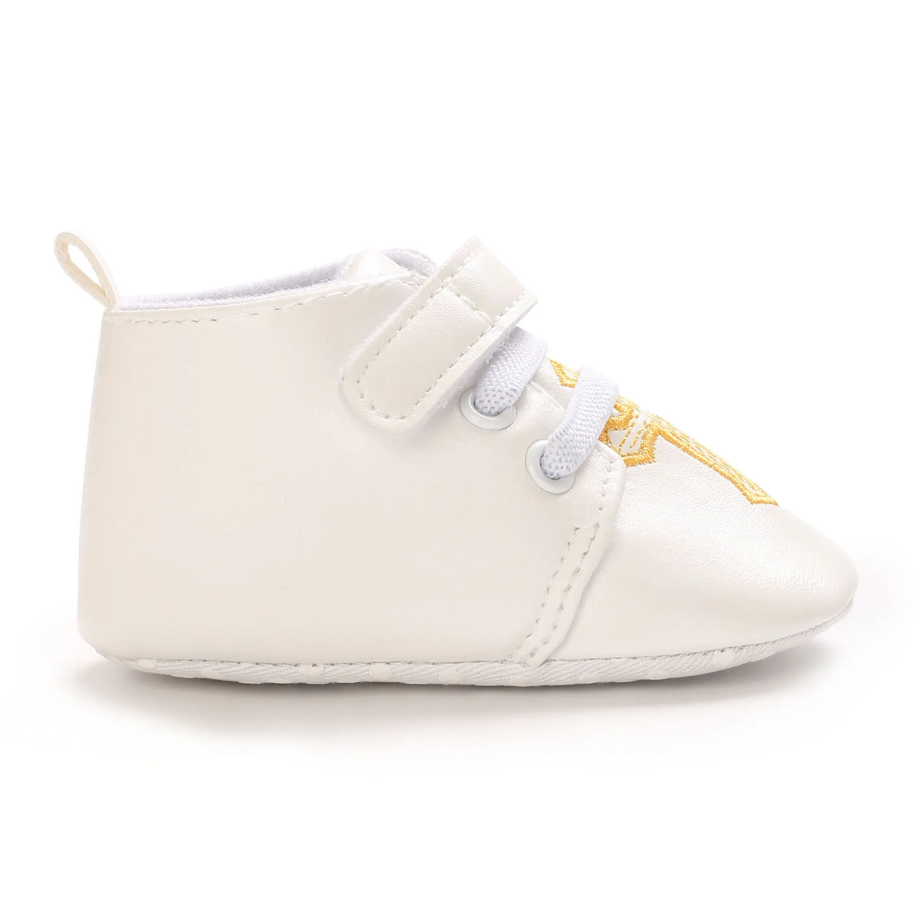 【Best SKU活动价 Guaranteed】 Soft Sole Non-Slip Walking Shoes 0-18 Months Baby's First Baptist Shoe: Newborn Boys and Girls' White Baptist Shoes.