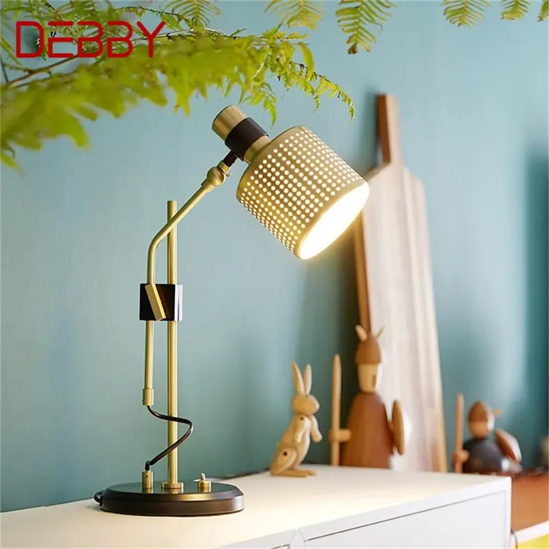 

Настольная лампа DEBBY в стиле постмодерн, простой креативный дизайн, искусственный стол, Регулируемый угол наклона для спальни, кабинета, домашний декор