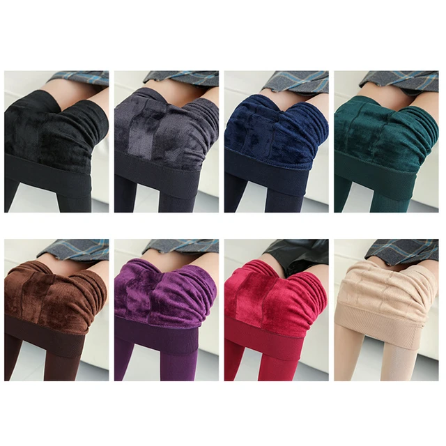 Winter Sherpa Fleece Lined Pants for Women, High Waist Stretchy Thick  Cashmere Leggings Plush Warm Thermal Leggings 