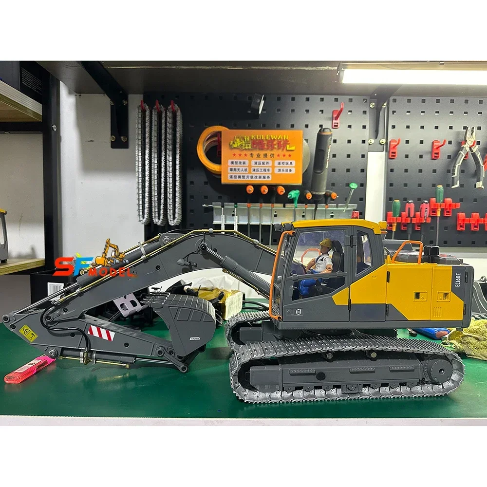 Double E EC160 RC Hydraulic Excavator 1/14 E010 Electric Modified Upgrade Hydraulic Excavator Metal Model Boy RC Car Toy 2