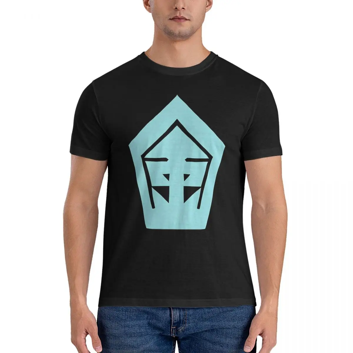 thumbnail image 1 of Camisetas de Adaman (réplica de cosplay de PLA PKMN) con el logotipo del escudo del clan japonés, camiseta creativa de manga corta y cuello redondo, 1 of 7