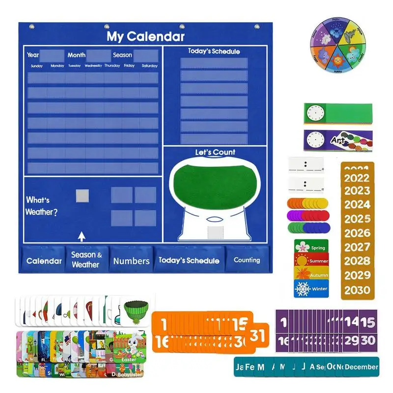 calendrier-et-babillard-pour-enfants-apprendre-a-jouer-a-l'ecole-irritations-chambre-fuchsia-apprendre-a-la-maison-et-a-l'ecole