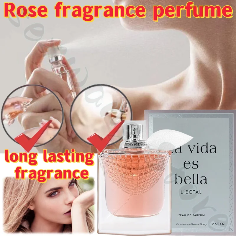 Beautiful Life Women Perfume True Love Rose Fragrance Lasting Fresh Natural Romantic Sweet Temperament 75ml
