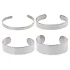 Q0KE 10 Pcs Stainless Steel Bracelet Blank Cuff Bangle Blank DIY Leather Cuff Bangles Jewelry Making for Birthday Presents 2