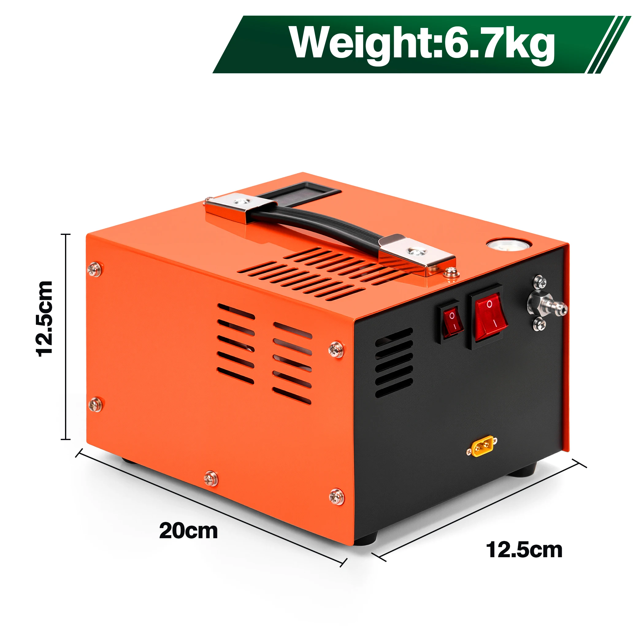TUXING 4500Psi 300Bar 12V PCP 공기 압축기 휴대용 고압 압축기 (12V 전원 어댑터 포함) 페인트볼 다이빙 탱크용