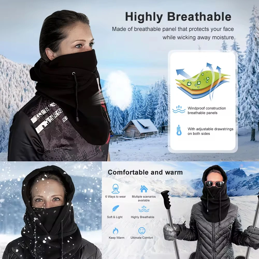 Verde) Passamontagna Invernale In Pile Termico, Sciarpa - Foto 5