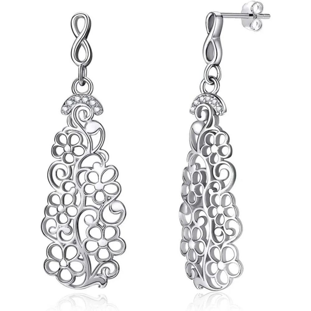 귀여운 패션 트렌디한 Cz 지르콘 후프와 스터드 귀걸이, 작은 귀 버클로 센스 up! 여성을 위한 쥬얼리 추천 8 여성용 스털링 실버 티어드롭 귀걸이, 작은 CZ 선조 댕글 드롭 귀걸이