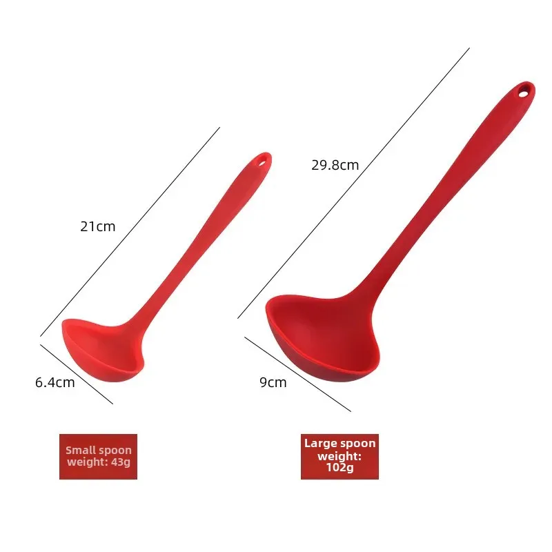 Non-Stick Silicone Soup Spoon Cooking Tools Kitchen Utensils Dining Supplies One-Piece Silicone Spoon From China