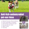 Cat Dog Pet Ear Cleaner Ear Drops Yeast Mites Infectiones Control Odor Removal Relieves Itching Anti Inflammatory Pet Ear Washer 5