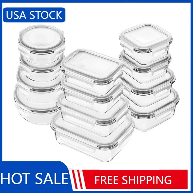 12 Packs Glass Meal Prep Containers Set, Glass Food Storage Containers with  Locking Lids, Airtight Glass Lunch Containers, BPA F - AliExpress