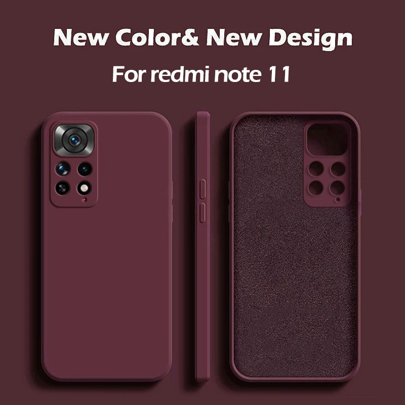 iphone 12 pro max leather case Redmi Note 11 11s Pro Note11 Pro plus 5g Case Original Square Liquid Silicone Soft Cover For Xiaomi Redmi Note 11 Pro Note11 Pro best case for iphone 12 pro max