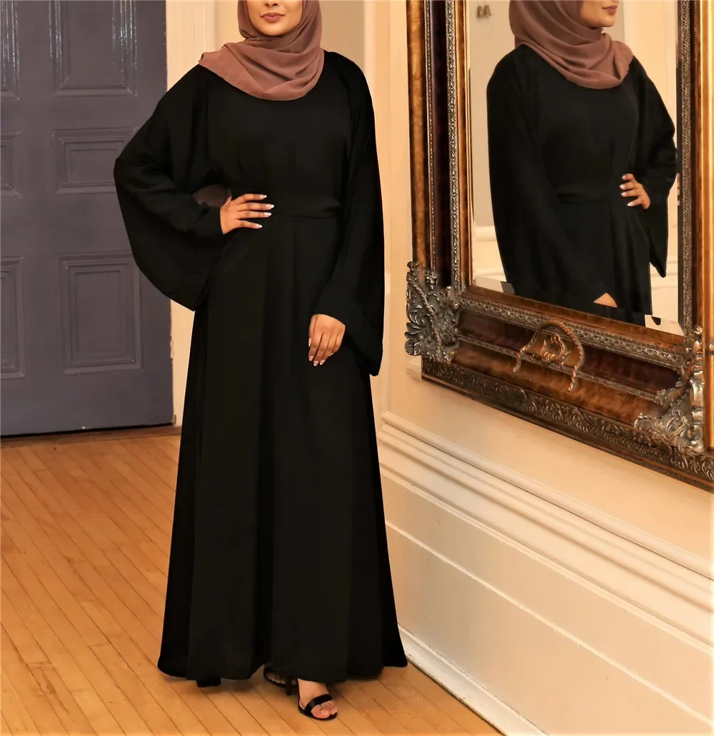 Plain Closed Abaya Dress Dubai Turkey Muslim Long Hijab Robe Ramadan Abayas for Women Eid Islamic Clothes Kaftan Femme Musulmane