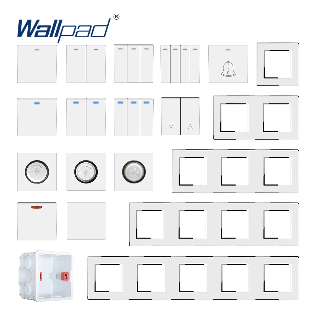 wallpad acrilico painel material branco cor frame luxury 01