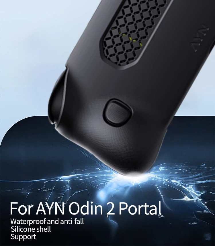 For AYN Odin 2 Portal Protective Shell Waterproof Silicone Protective Case Anti-fall Ergonomic Grip Cover Case Game Accessories