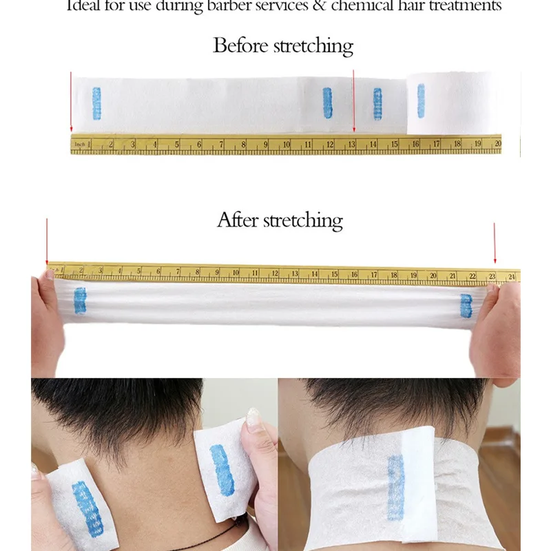 Disposable Hair Cutting Neck Paper 5/10 Rolls Adjustable Barber Dedicated Salon Hairdressing