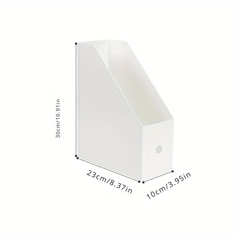 3Pcs File Storage Rack Holder Stand White Bookshelf Plastic Files Holders Desk Organizer Desktop Box Desk Book Holder