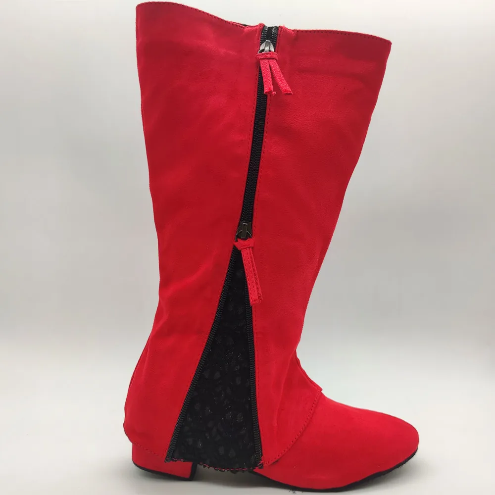 Practice DIY Latin Dance Boots Various Lace Women Soft Latin Salsa Ballroom Party Dancing Shoes Black Sport Dance Boots Shoes